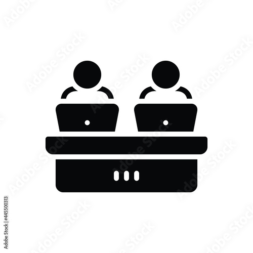 Black solid icon for workstation