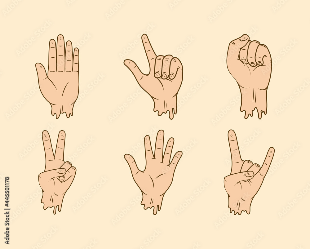 cartoon left hands cartoon left hands
