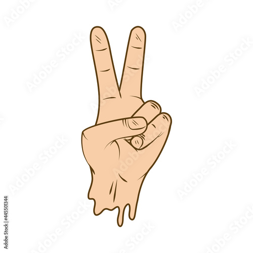 peace and love hand left