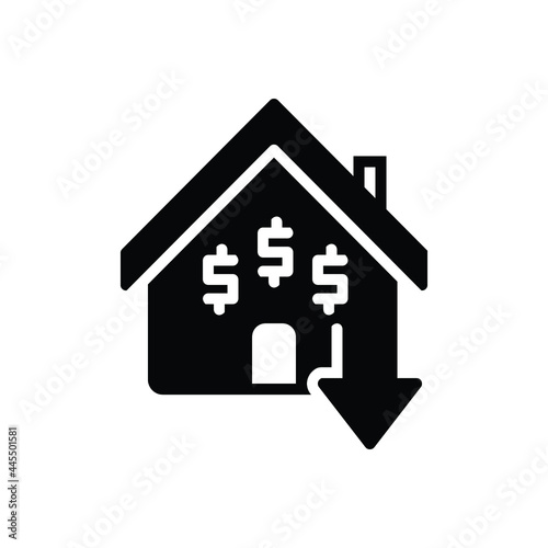 Black solid icon for inexpensive
