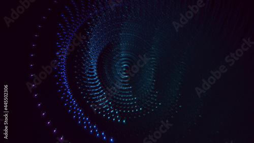 3D rendering abstract circle light background