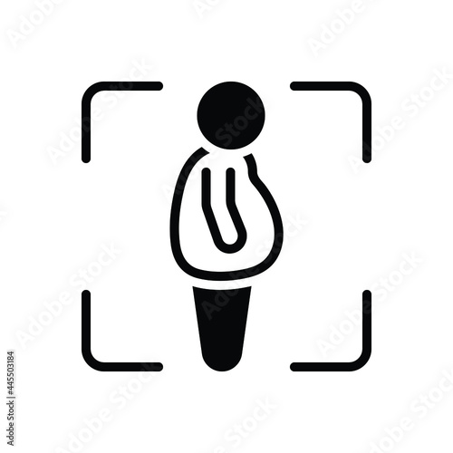Black solid icon for fatty