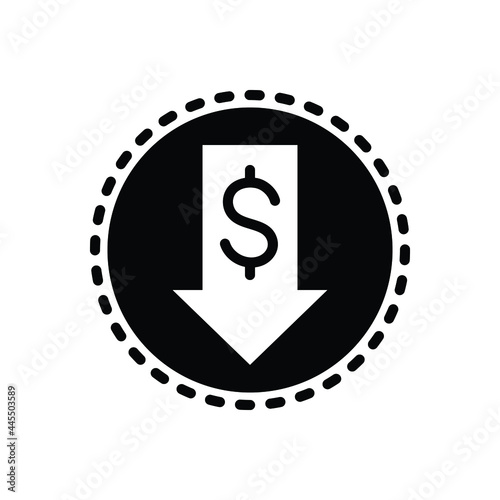 Black solid icon for cheaper