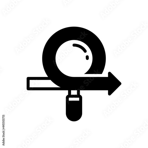 Black solid icon for disclose