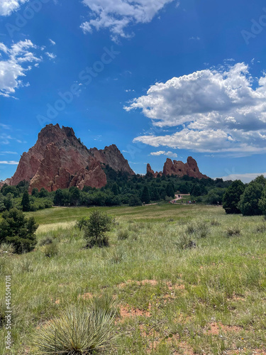 landscape with blue sky