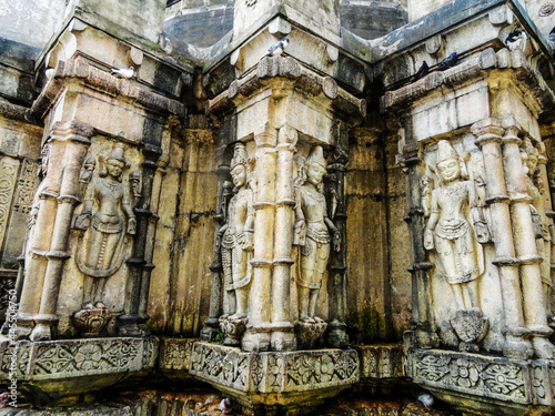 Indian sculptures in Kamakhya Temple, India photo