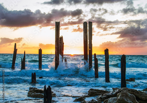 sunset on the pier