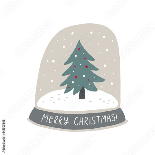 Scandinavian Christmas - vector seamless pattern. Winter clipart - Snowflakes, stars, houses, tree. Happy Holidays