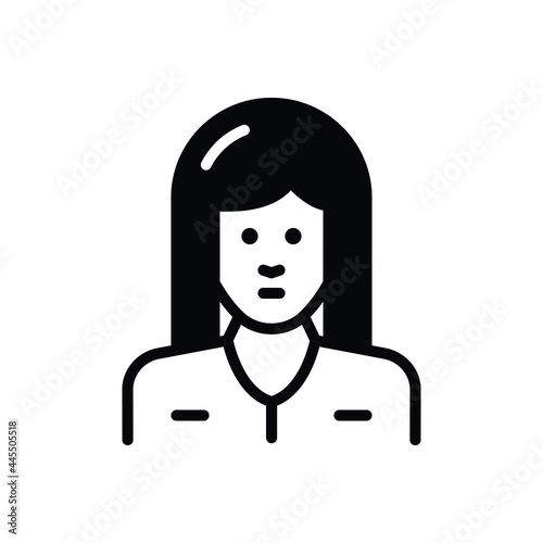 Black solid icon for latina