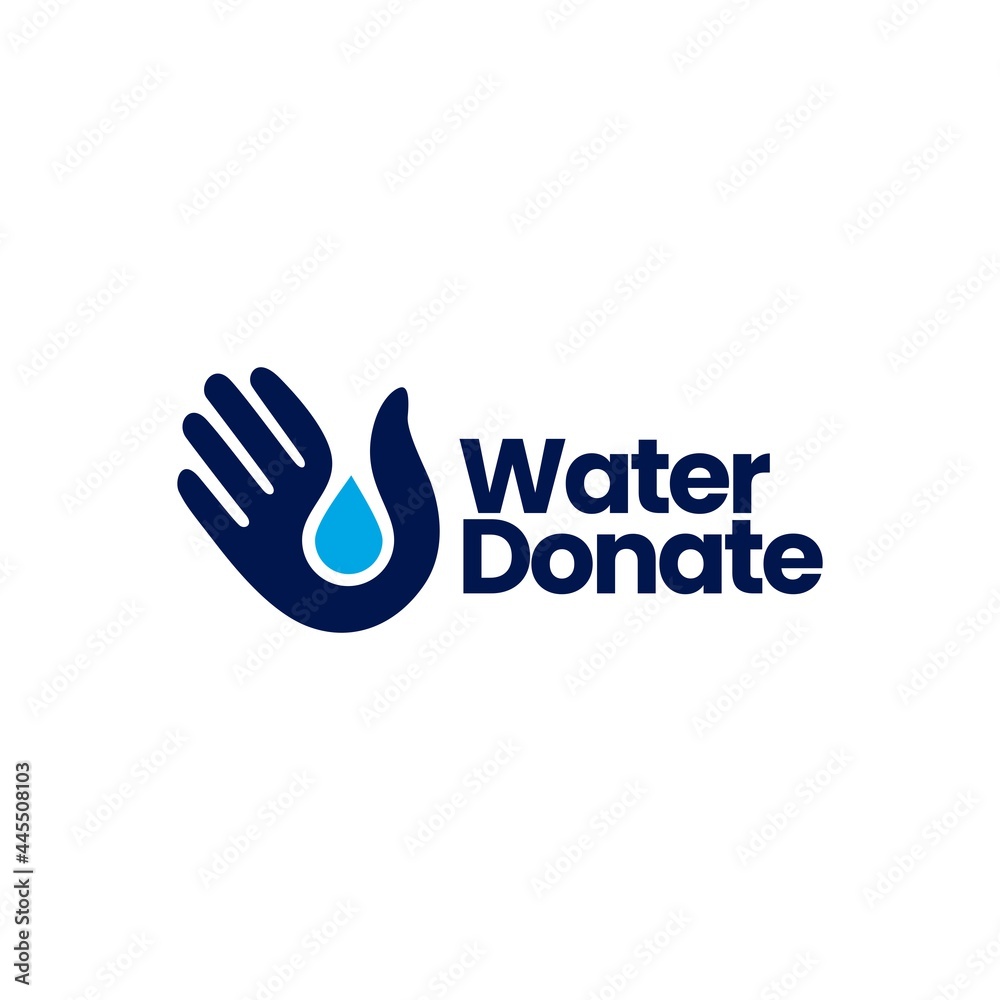 water hand donate drop care donation logo vector icon illustration water hand donate drop care donation logo vector icon illustration