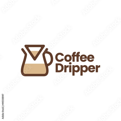 chemex coffee dripper paper filter logo vector icon illustration