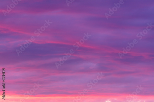 Red sky with clouds at sunset. © schankz