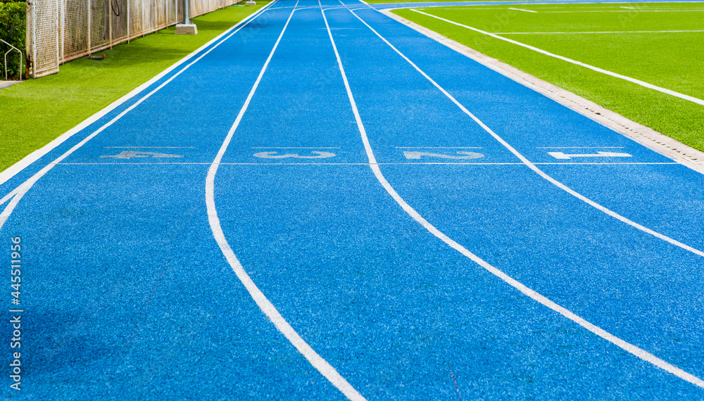 Blue Running Track