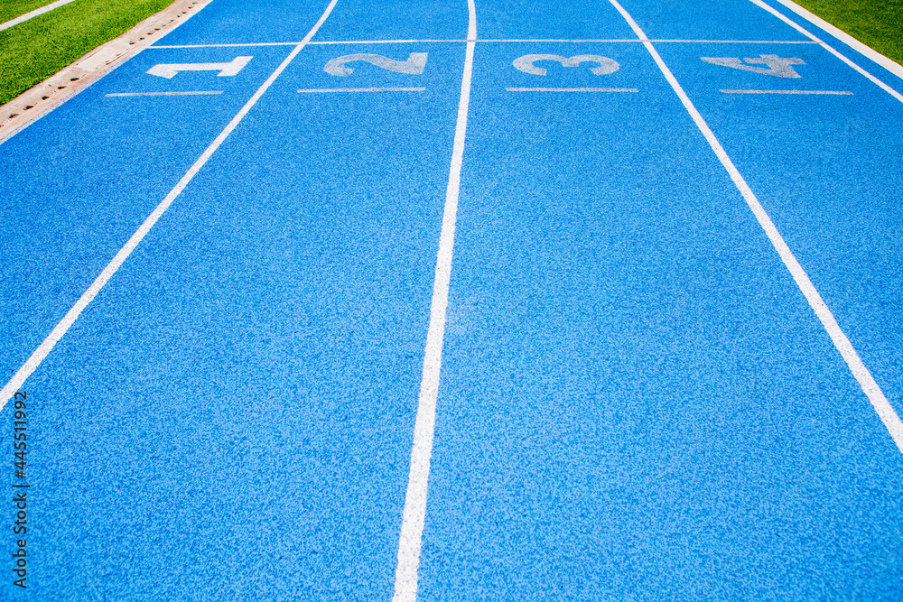 Blue Running Track
