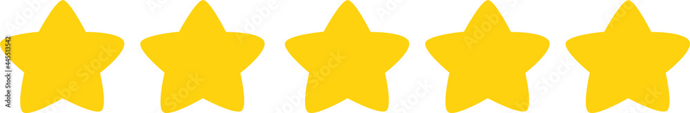 five star icon. Five star product rating review flat icons for apps and websites five star icon. Five star product rating review flat icons for apps and websites