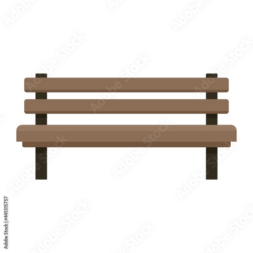Settle bench icon flat isolated vector
