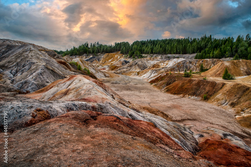 Obraz na plátně Landscape like a planet Mars surface