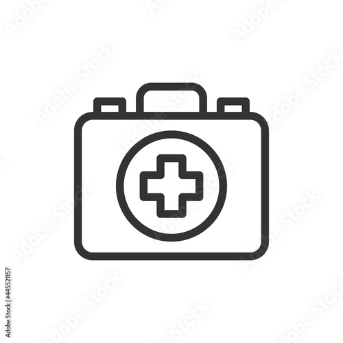Vector first aid kit line icon.