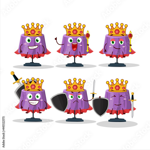 A Charismatic King magic desk lamp cartoon character wearing a gold crown