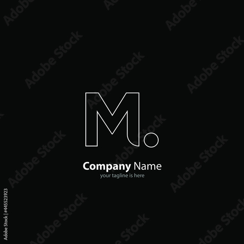 letter m modern logo concept for company with black background