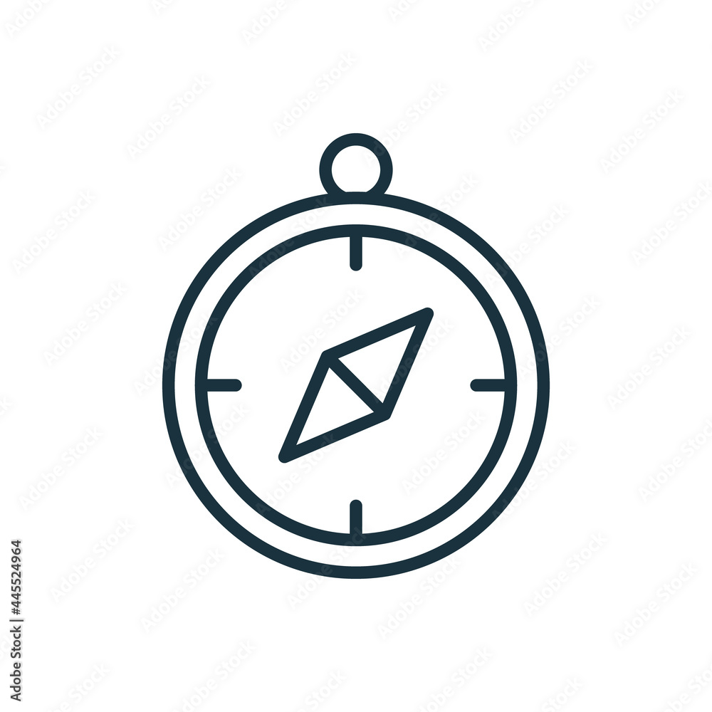Compass Line Icon. Sign of Direction and Navigation. Simple flat symbol. Editable stroke. Vector illustration Compass Line Icon. Sign of Direction and Navigation. Simple flat symbol. Editable stroke. Vector illustration