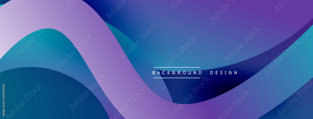 Abstract overlapping lines and circles geometric background with gradient colors