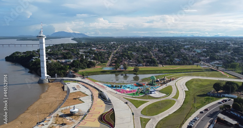 Aerial view of Parque do Rio Branco in Boa Vista, Roraima. Northern Brazil. photo