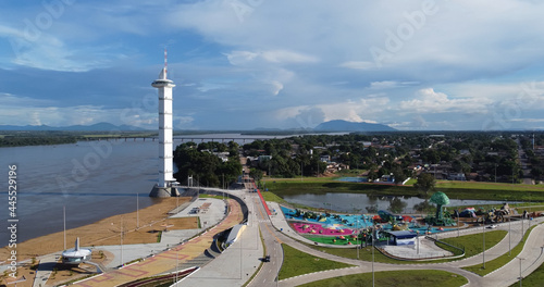 Aerial view of Parque do Rio Branco in Boa Vista, Roraima. Northern Brazil. photo