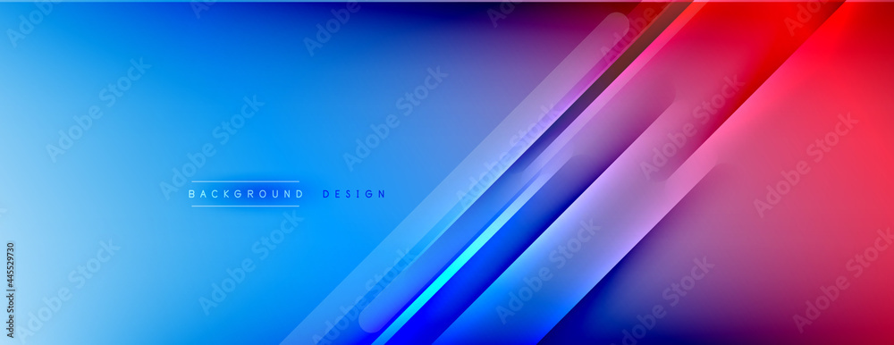 Abstract background - lines composition created with lights and shadows. Technology or business digital template. Trendy simple fluid color gradient abstract background with dynamic