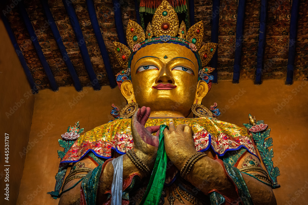 Maitreya Buddha in Tsemo gompa. Leh, Ladakh, India