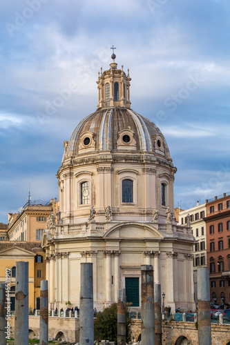 The Church of the Most Holy Name of Mary at the Trajan Forum (Santissimo Nome di Maria al Foro Traiano), Rome, Italy