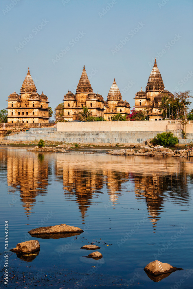 Naklejka premium Royal cenotaphs of Orchha, Madhya Pradesh, India