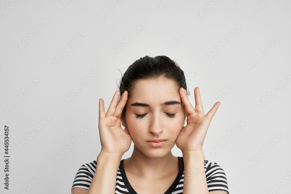 woman with headache health problems depression emotions woman with headache health problems depression emotions