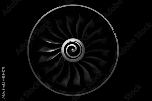 Fotografie Modern turbofan engine
