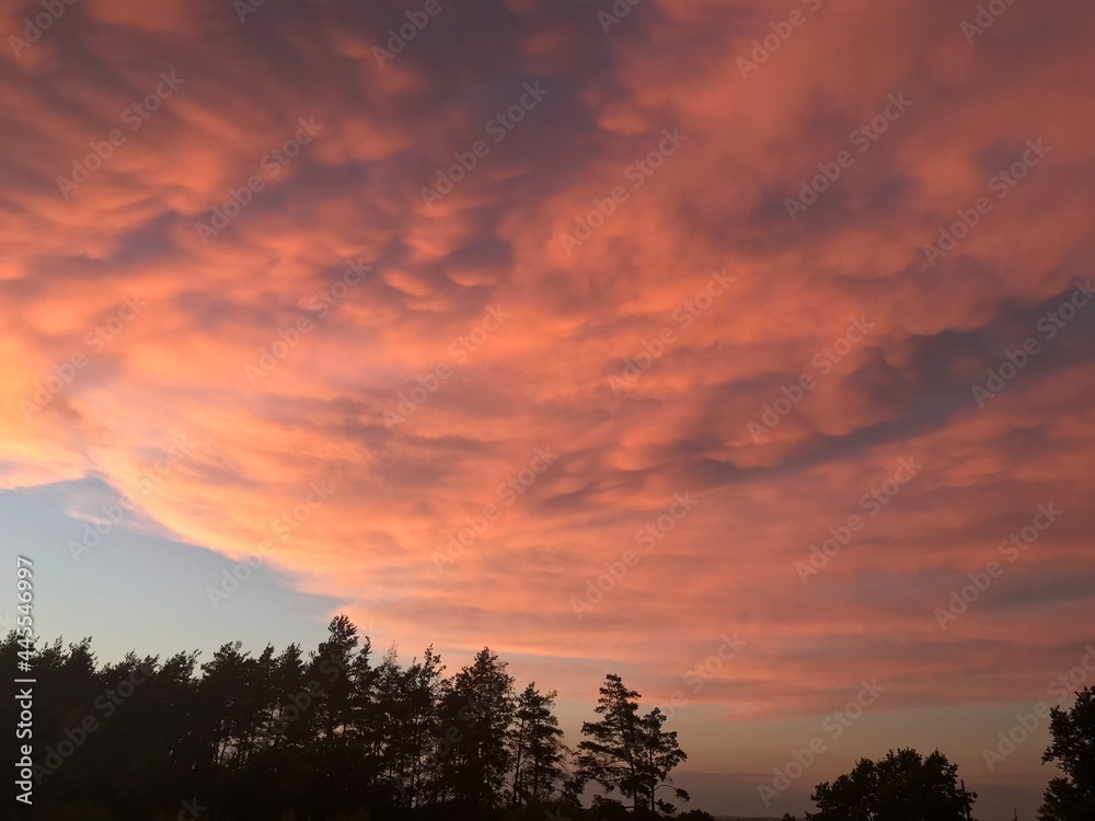 sunset in the mountains