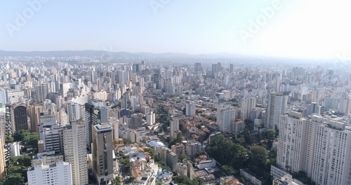 Aerial view of the city of Sao Paulo, Brazil. © Brastock Images