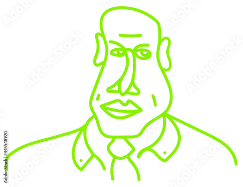 Eine Illustration eines männlichen Kopfes