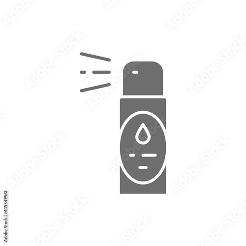 Vector air freshener, flavoring, aromatherapy grey icon.