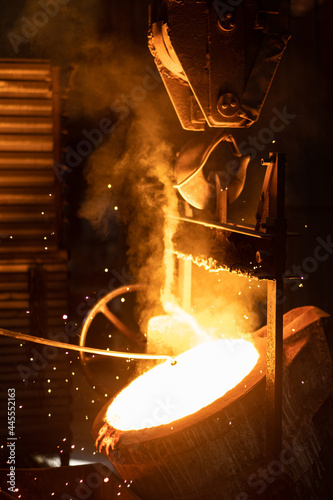 metal casting at the factory