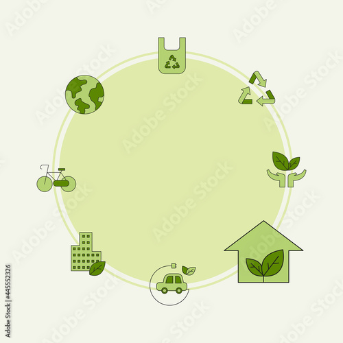 Environment icon design elements vector set