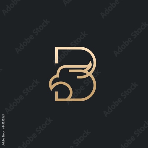 Letter B Eagle Logo , Initial Premium Design photo