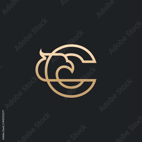 Letter C Eagle Logo , Initial Premium Design photo