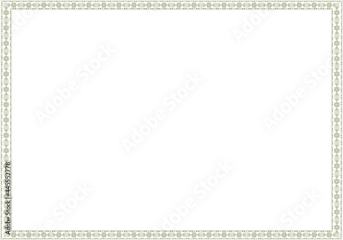 Certificate ornamental vintage border Floral guilloshe frame for certificate, diploma, blank, document.