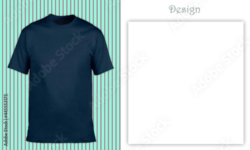 T-shirt design navy r2, kaos polos biru dongker