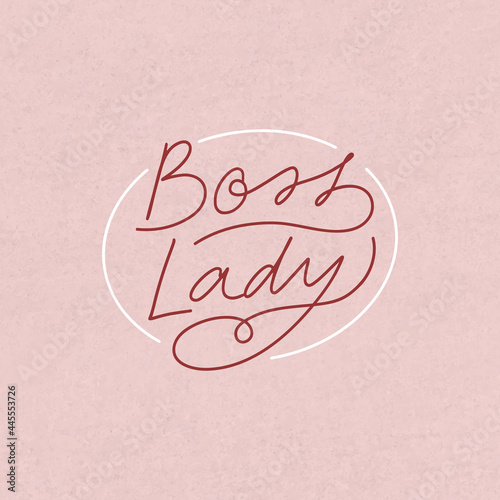 Boss lady on a pink background vector