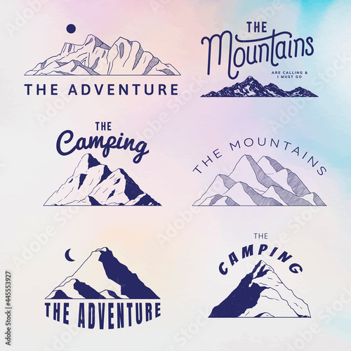 Mountain shapes for logo vector