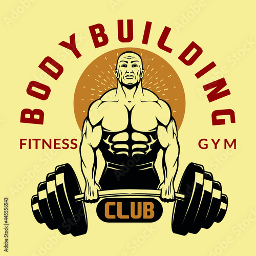 Bodybuilding fitness gym club t shirt design