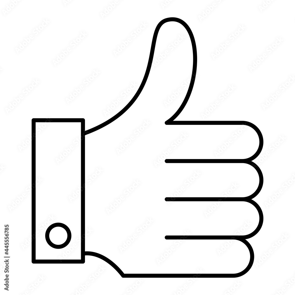 Vector Thumbs Up Outline Icon Design Vector Thumbs Up Outline Icon Design