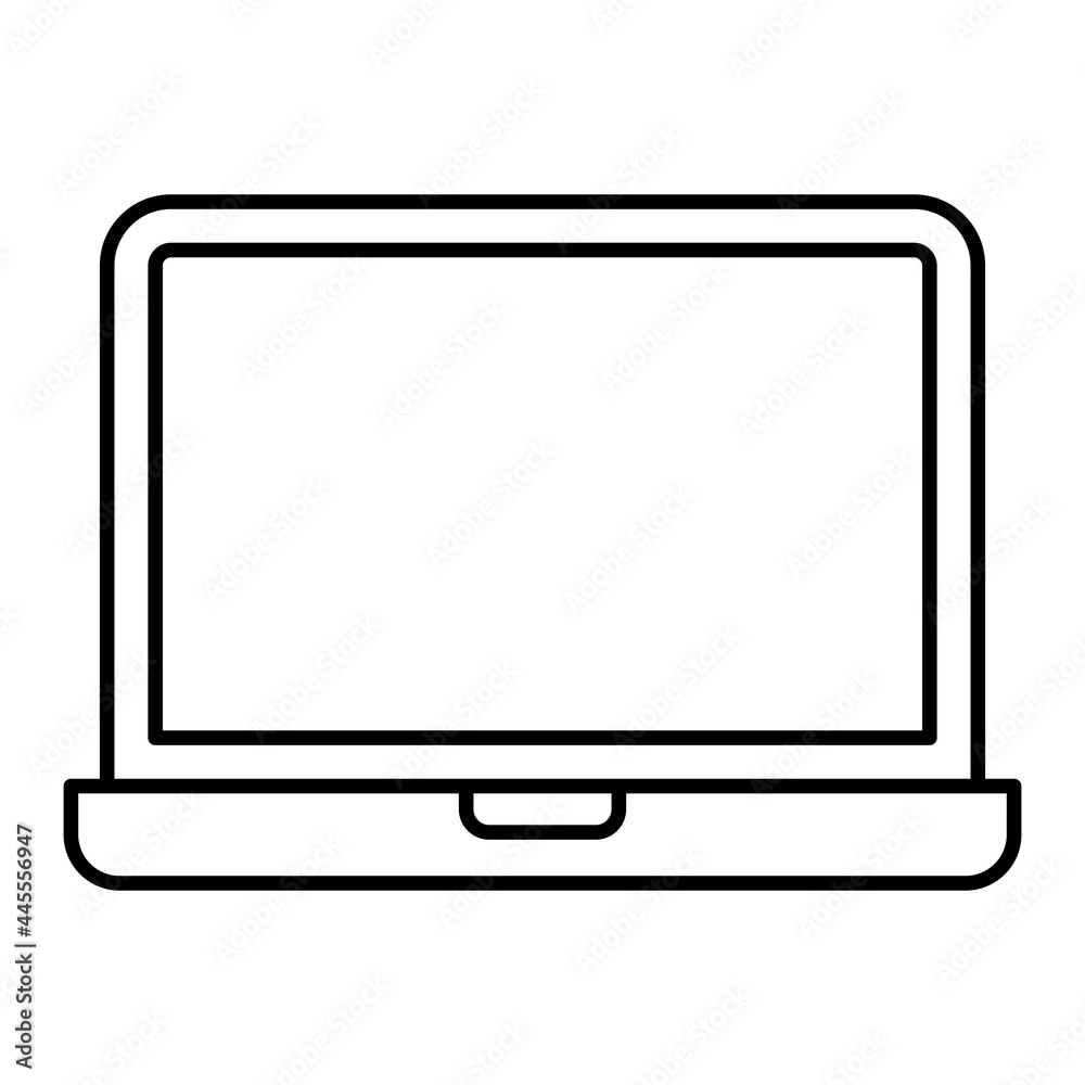 Vector Laptop Outline Icon Design Vector Laptop Outline Icon Design
