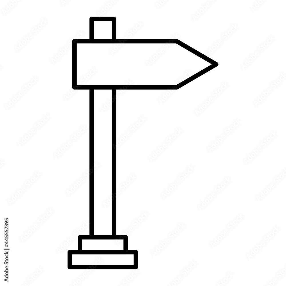 Vector Signboard Right Outline Icon Design Vector Signboard Right Outline Icon Design